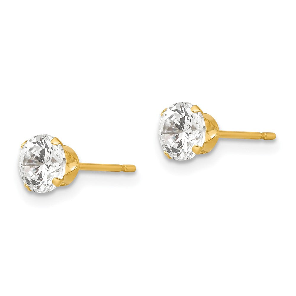 FJC Finejewelers 14 kt Yellow Gold Stud Madi K CZ Post Earrings 5 x 5 mm