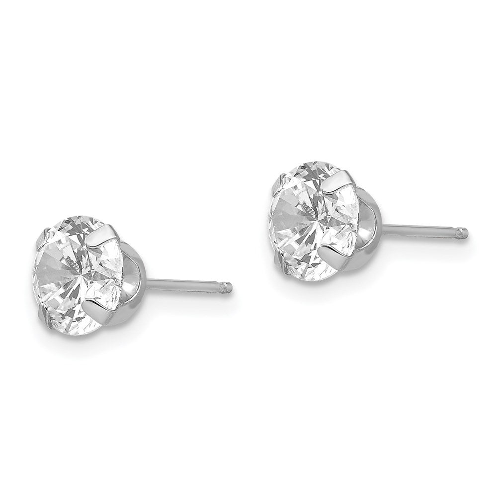 FJC Finejewelers 14 kt White Gold Stud Madi K 6.5mm CZ Post Earrings