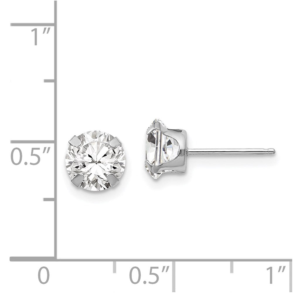 FJC Finejewelers 14 kt White Gold Stud Madi K 6.5mm CZ Post Earrings
