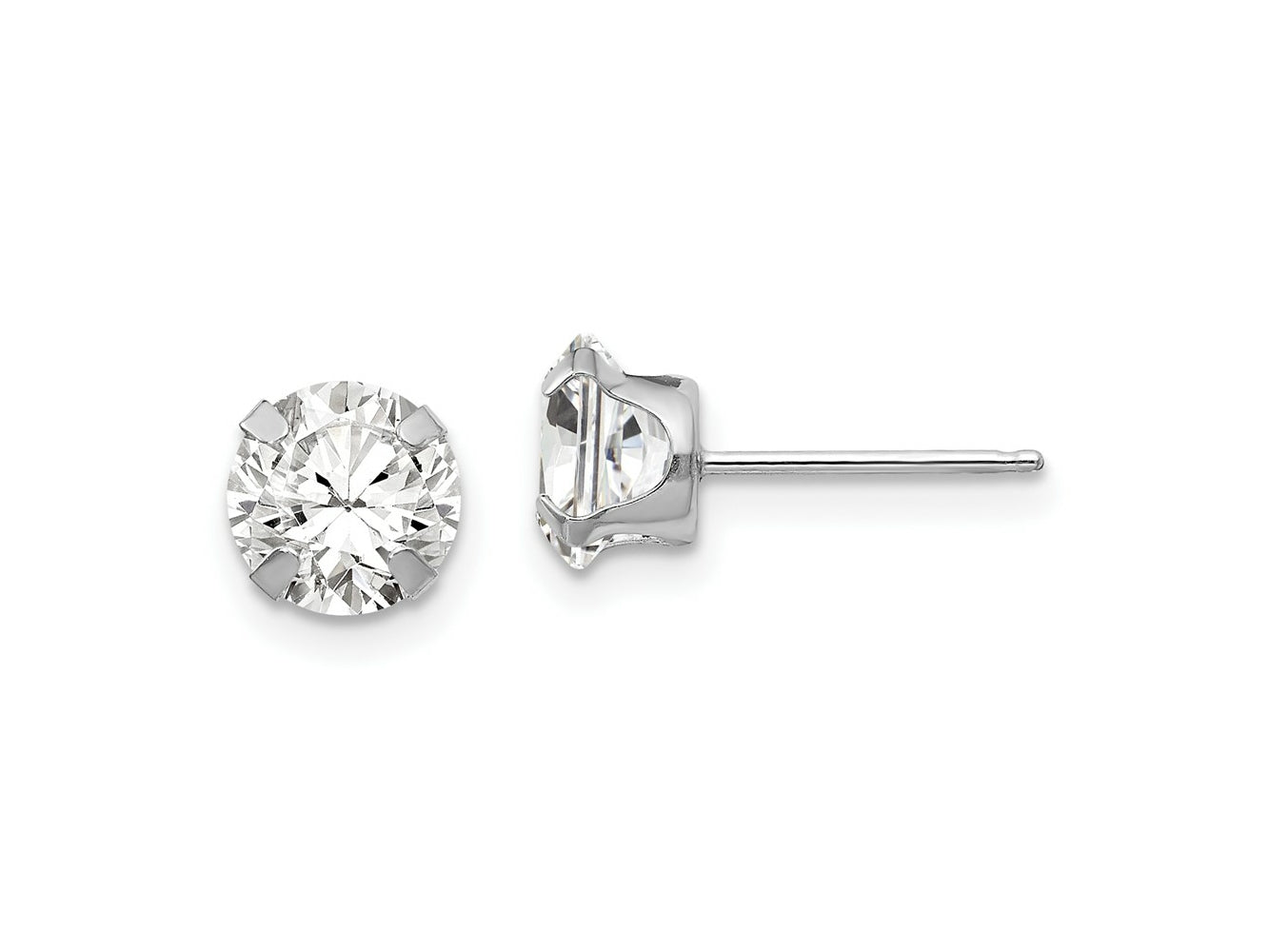FJC Finejewelers 14 kt White Gold Stud Madi K 6.5mm CZ Post Earrings