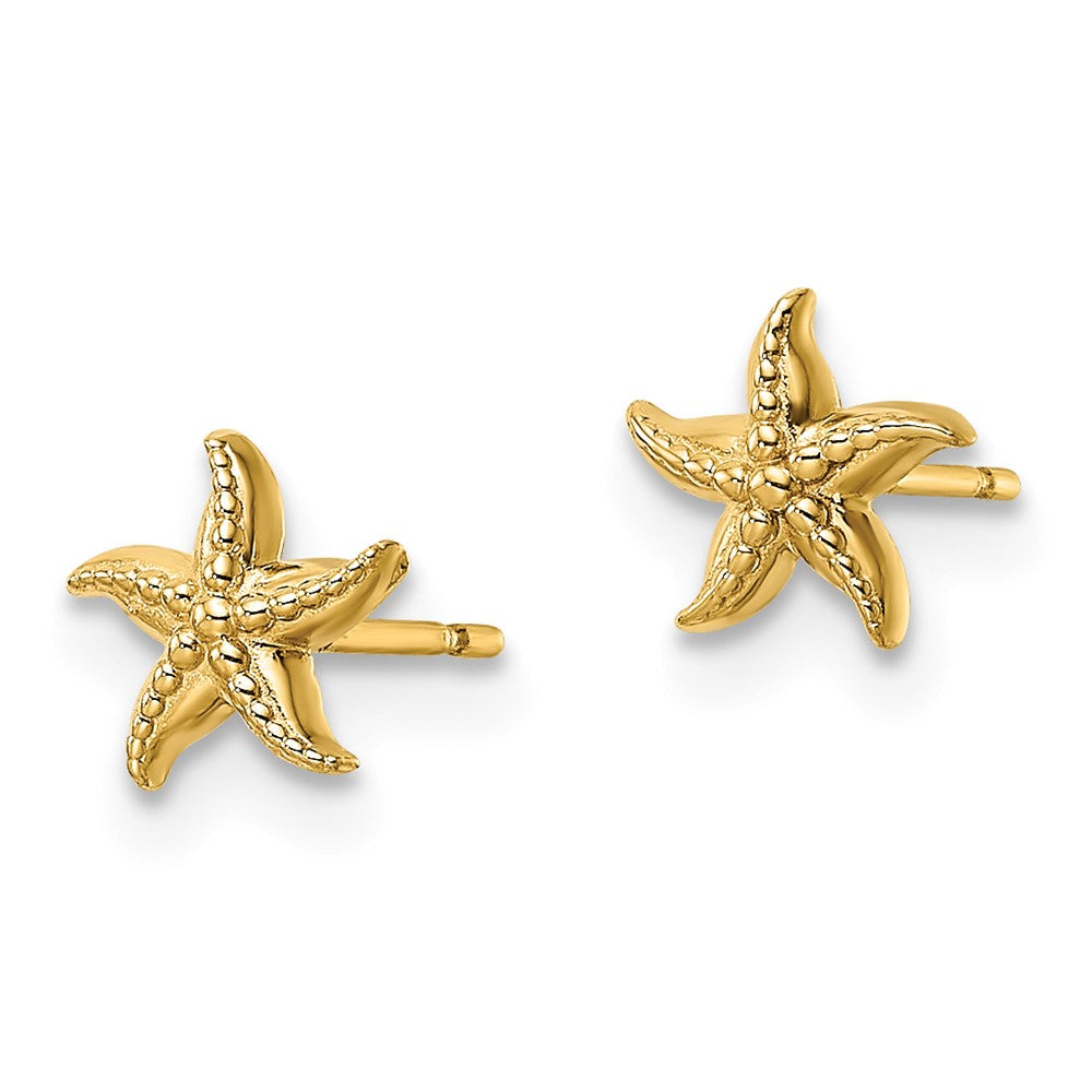 FJC Finejewelers 14 kt Yellow Gold Button Madi K Starfish Post Earrings 6 x 6 mm
