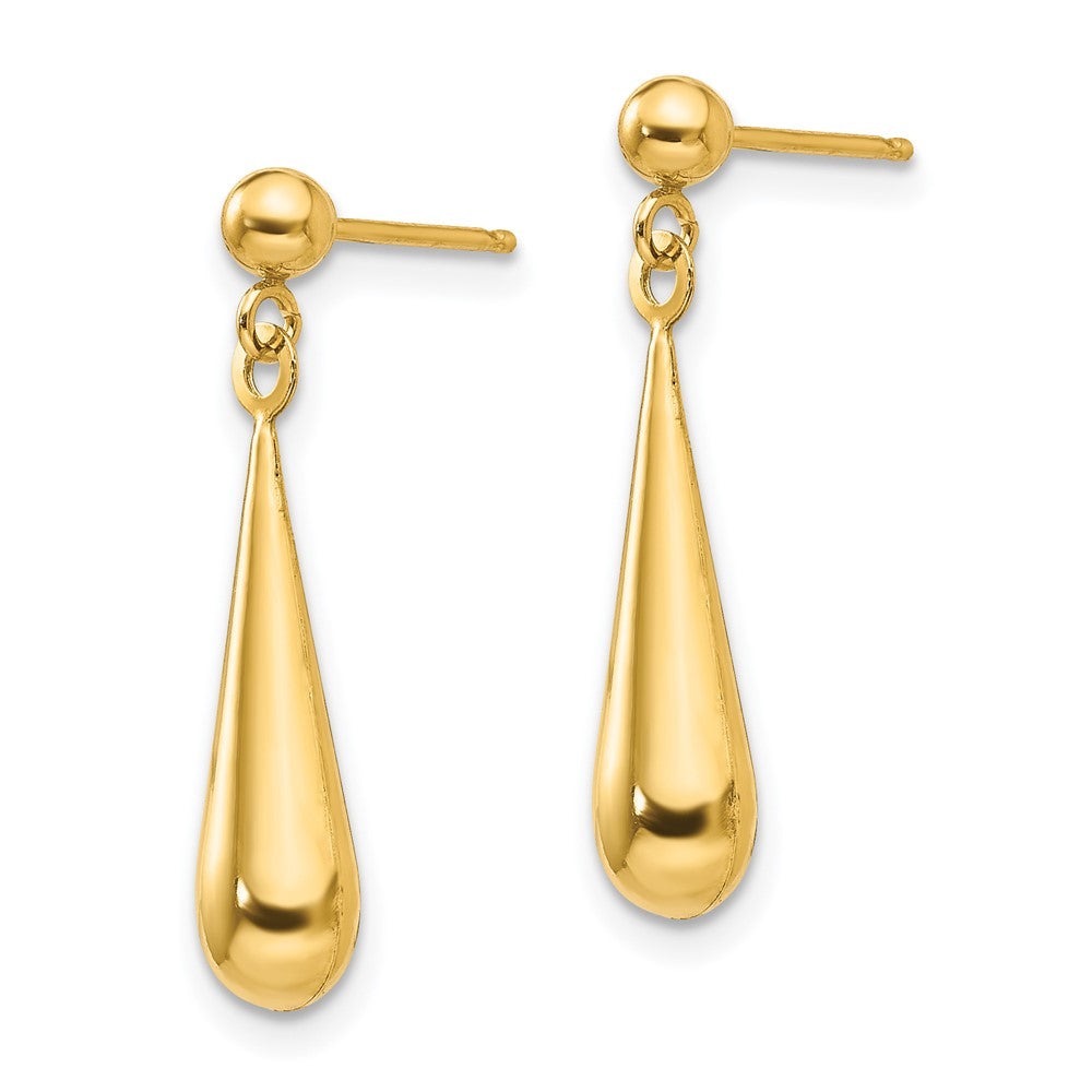 FJC Finejewelers 14 kt Yellow Gold Madi K Teardrop Dangle Post Earrings 22 x 4 mm