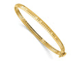 FJC Finejewelers 14 kt Yellow Gold Omega and Cubetto Yellow and Satin Bright Cut Omega Bracelet 7.5 Inches x 4.15 mm