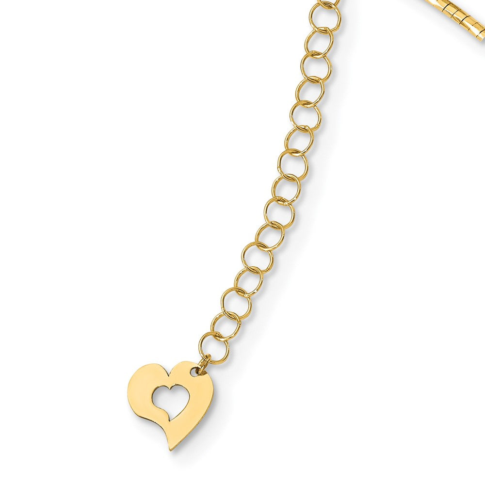FJC Finejewelers 14 kt Yellow Gold Yellow with 2in. Ext. Round Twisted Omega Necklace 18 Inches x 1 mm