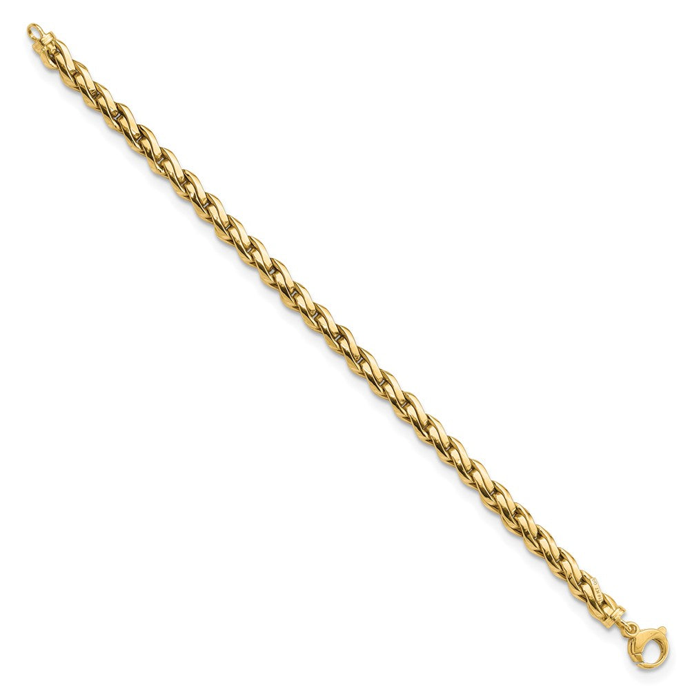 FJC Finejewelers 14 kt Yellow Gold Polished Fancy Link Bracelet 7.5 Inches x 5.5 mm