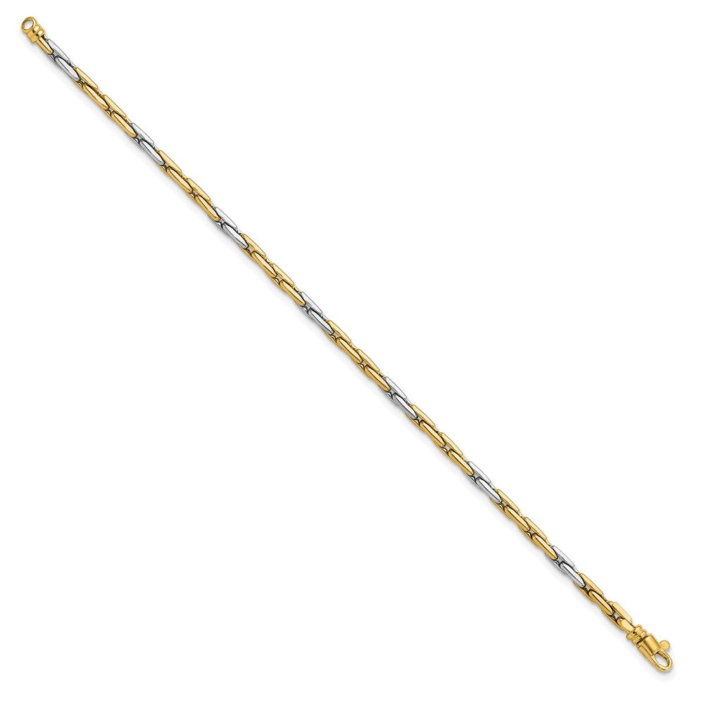 FJC Finejewelers 14 kt Two Tone Gold Two-Tone Polished Fancy Link Bracelet 7.5 Inches x 3.1 mm