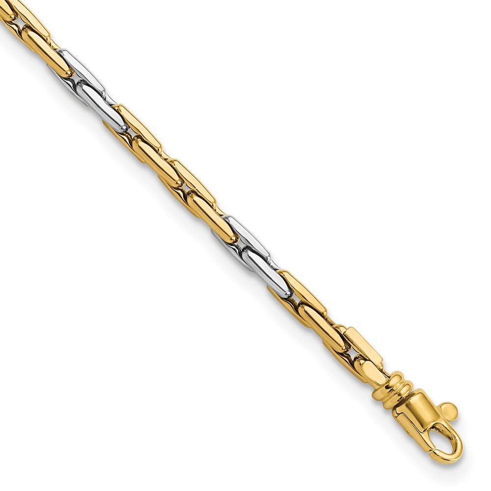 FJC Finejewelers 14 kt Two Tone Gold Two-Tone Polished Fancy Link Bracelet 7.5 Inches x 3.1 mm