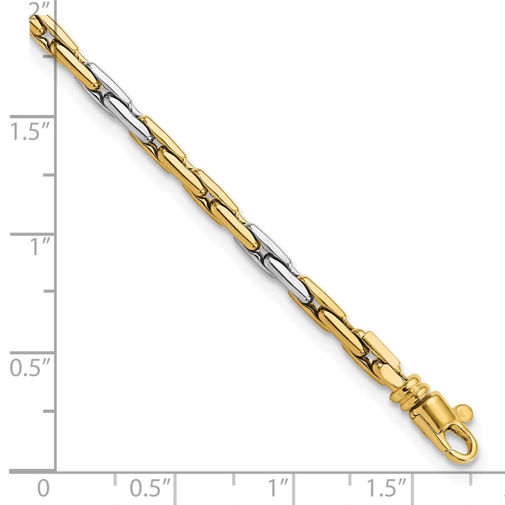 FJC Finejewelers 14 kt Two Tone Gold Two-Tone Polished Fancy Link Bracelet 7.5 Inches x 3.1 mm