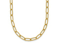 FJC Finejewelers 14 kt Yellow Gold Textured Open Link Necklace 18 Inches x 3 mm