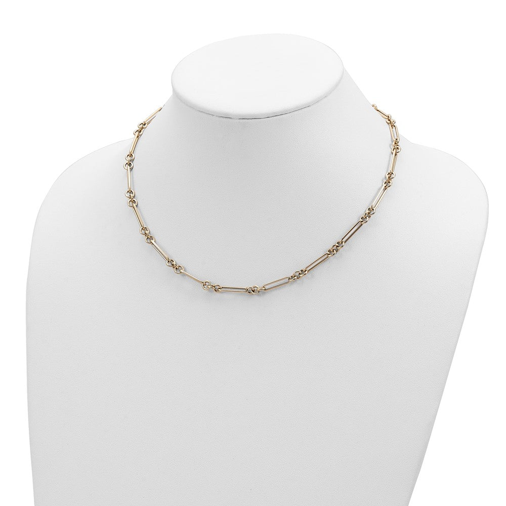 FJC Finejewelers 14 kt Yellow Gold Polished Fancy Link Necklace 17.5 Inches x 4 mm
