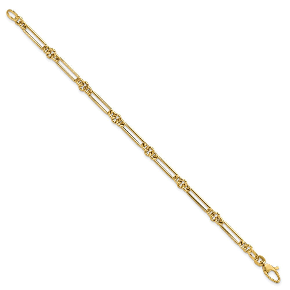 FJC Finejewelers 14 kt Yellow Gold Polished Fancy Link Bracelet 7.5 Inches x 5.2 mm