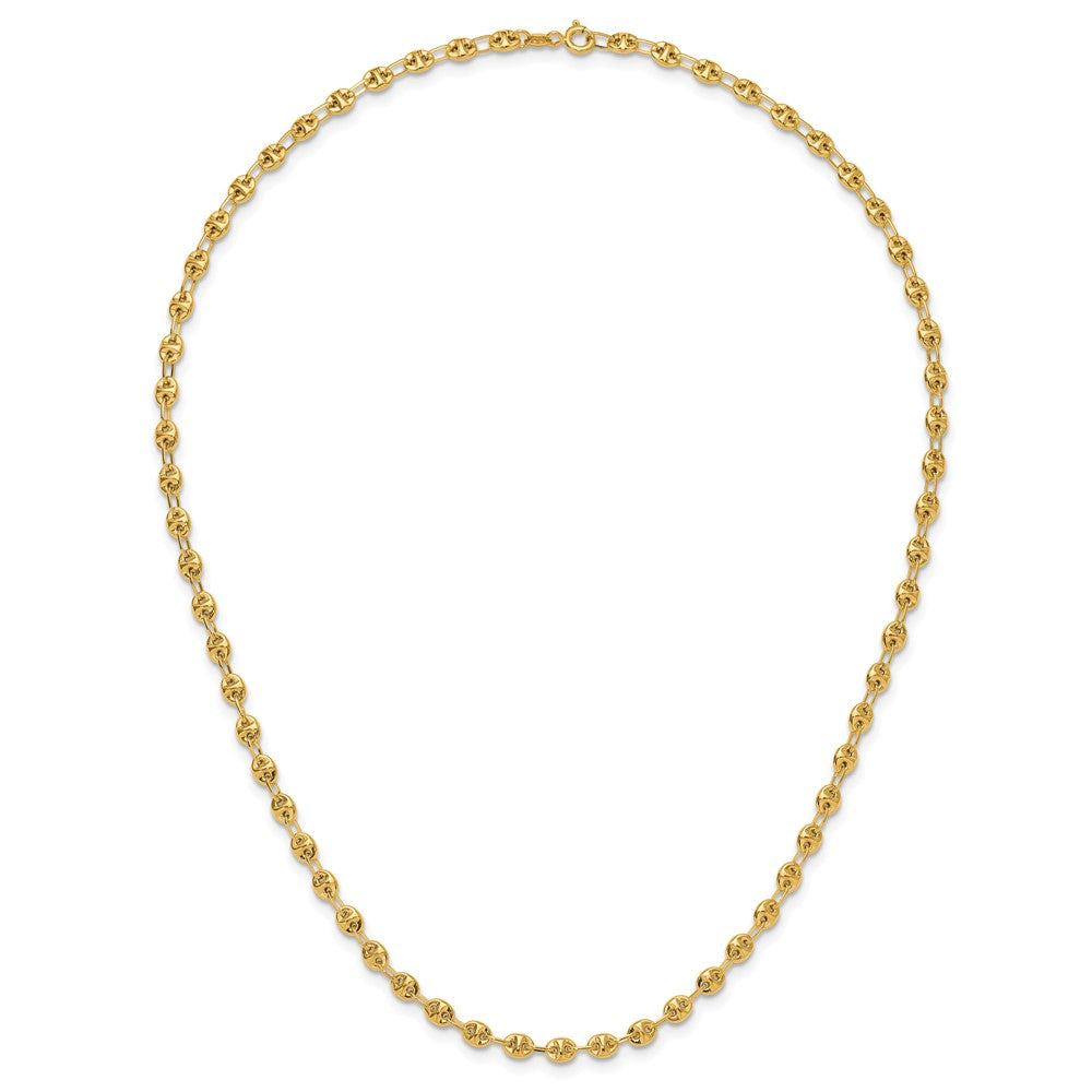 FJC Finejewelers 14 kt Yellow Gold Open Link Polished Fancy Link Necklace 18 Inches x 4 mm