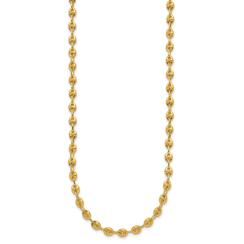 FJC Finejewelers 14 kt Yellow Gold Open Link Polished Fancy Link Necklace 18 Inches x 4 mm
