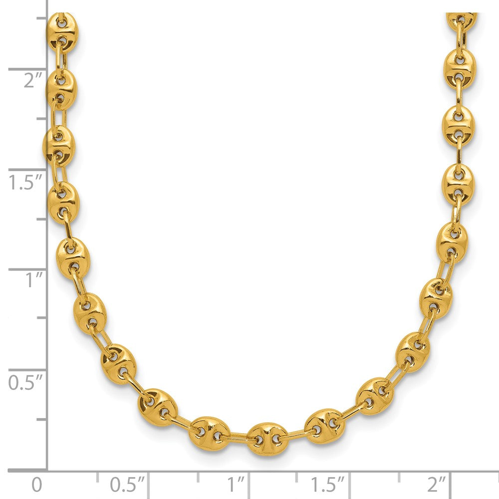 FJC Finejewelers 14 kt Yellow Gold Open Link Polished Fancy Link Necklace 18 Inches x 4 mm