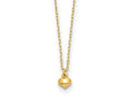 FJC Finejewelers 14 kt Yellow Gold Cable Polished Puffed Heart Necklace 16.5 Inches x 4 mm
