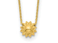 FJC Finejewelers 14 kt Yellow Gold Polished Puffed Sun Necklace 16.5 Inches x 8 mm