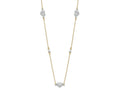 FJC Finejewelers 14 kt Two Tone Gold Fancy Two Tone Bright Cut Hearts Necklace 18 Inches x 1.95 mm