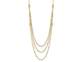 FJC Finejewelers 14 kt Yellow Gold Triple Layer Polished Circles Fancy Necklace 18 Inches x 1 mm