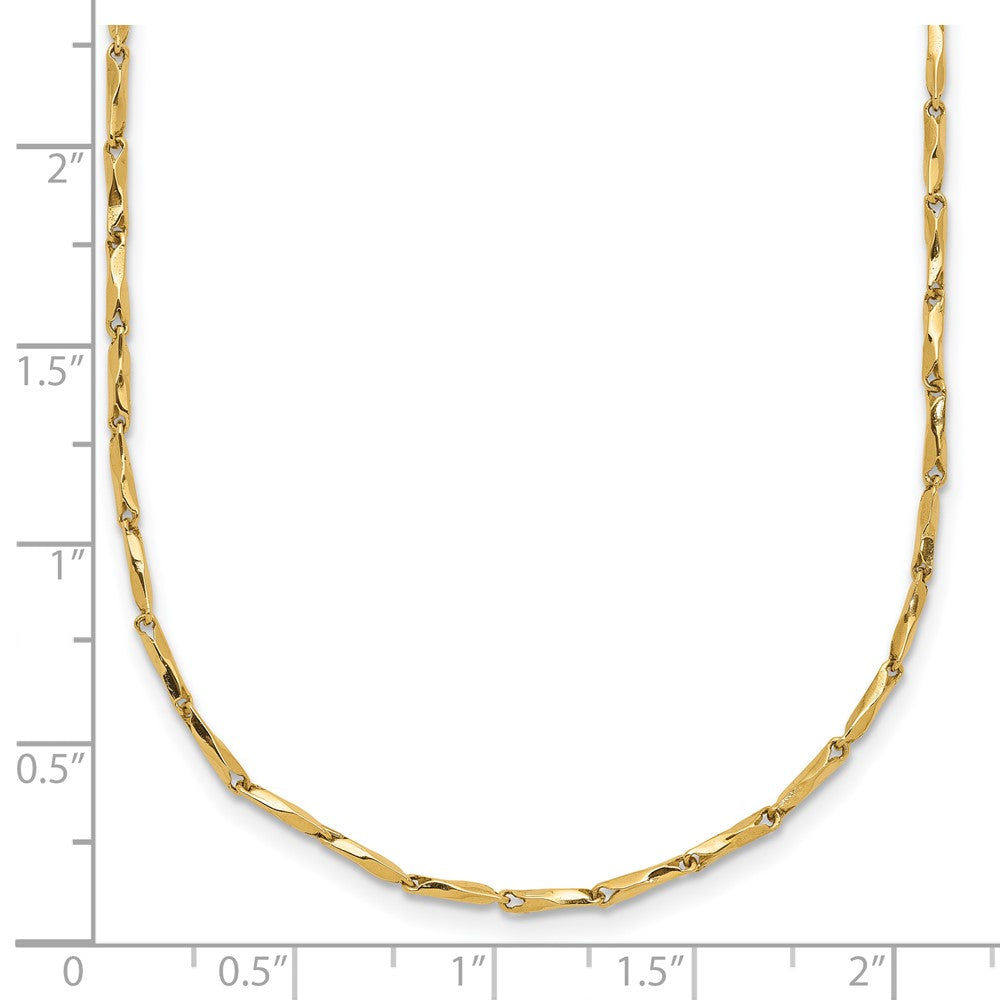 FJC Finejewelers 14 kt Yellow Gold Bright Cut Polished Fancy Link 17in Necklace 17 Inches x 1.14 mm