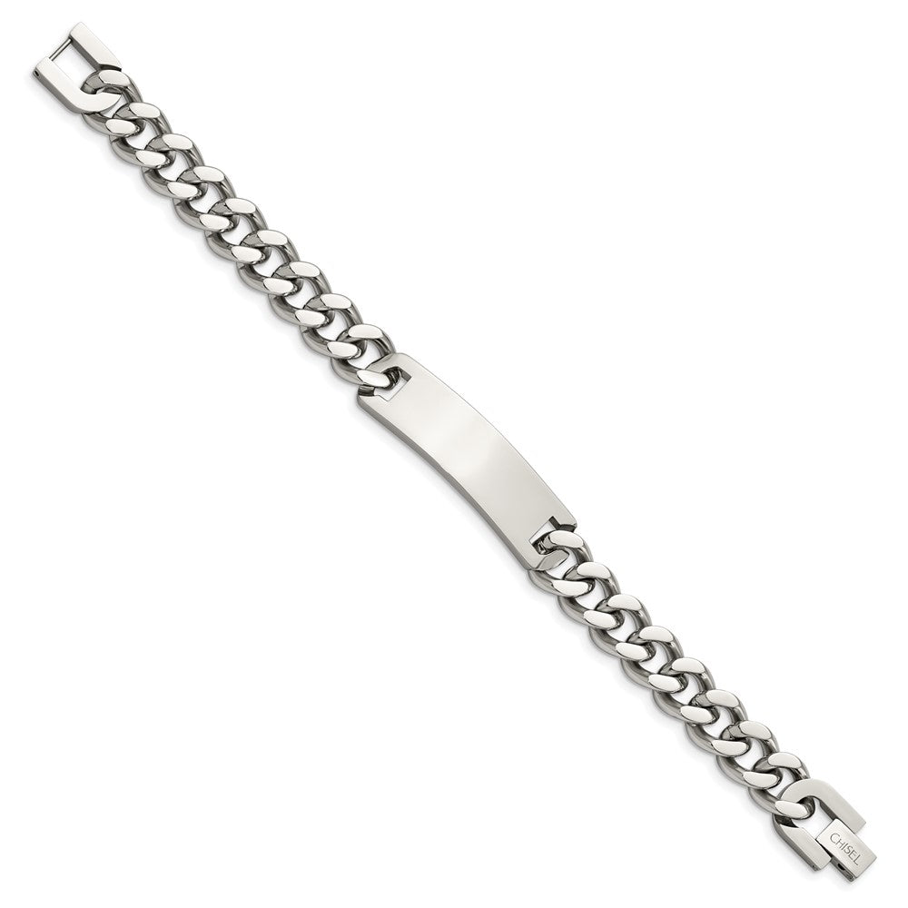 FJC Finejewelers Stainless Steel Curb Polished 7.75in ID Bracelet 8 Inches x 12.36 mm