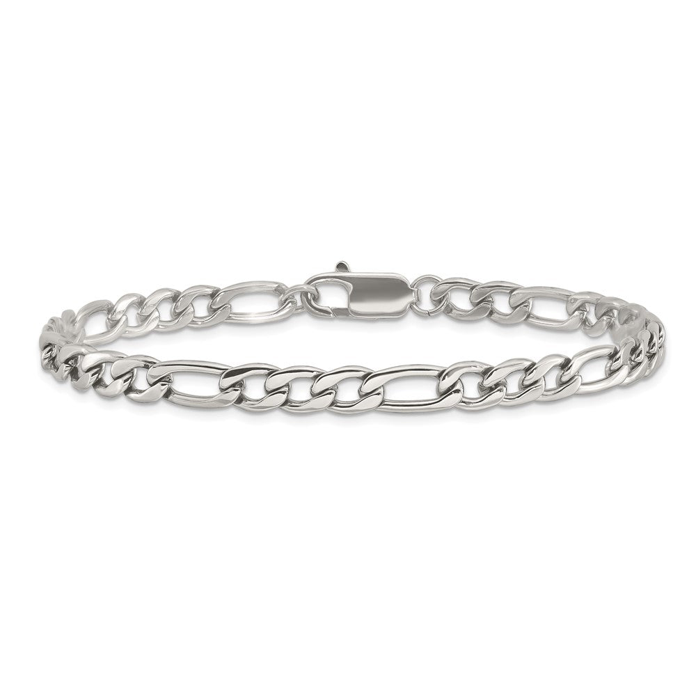 FJC Finejewelers Stainless Steel Polished Figaro Bracelet 9 Inches x 5.86 mm