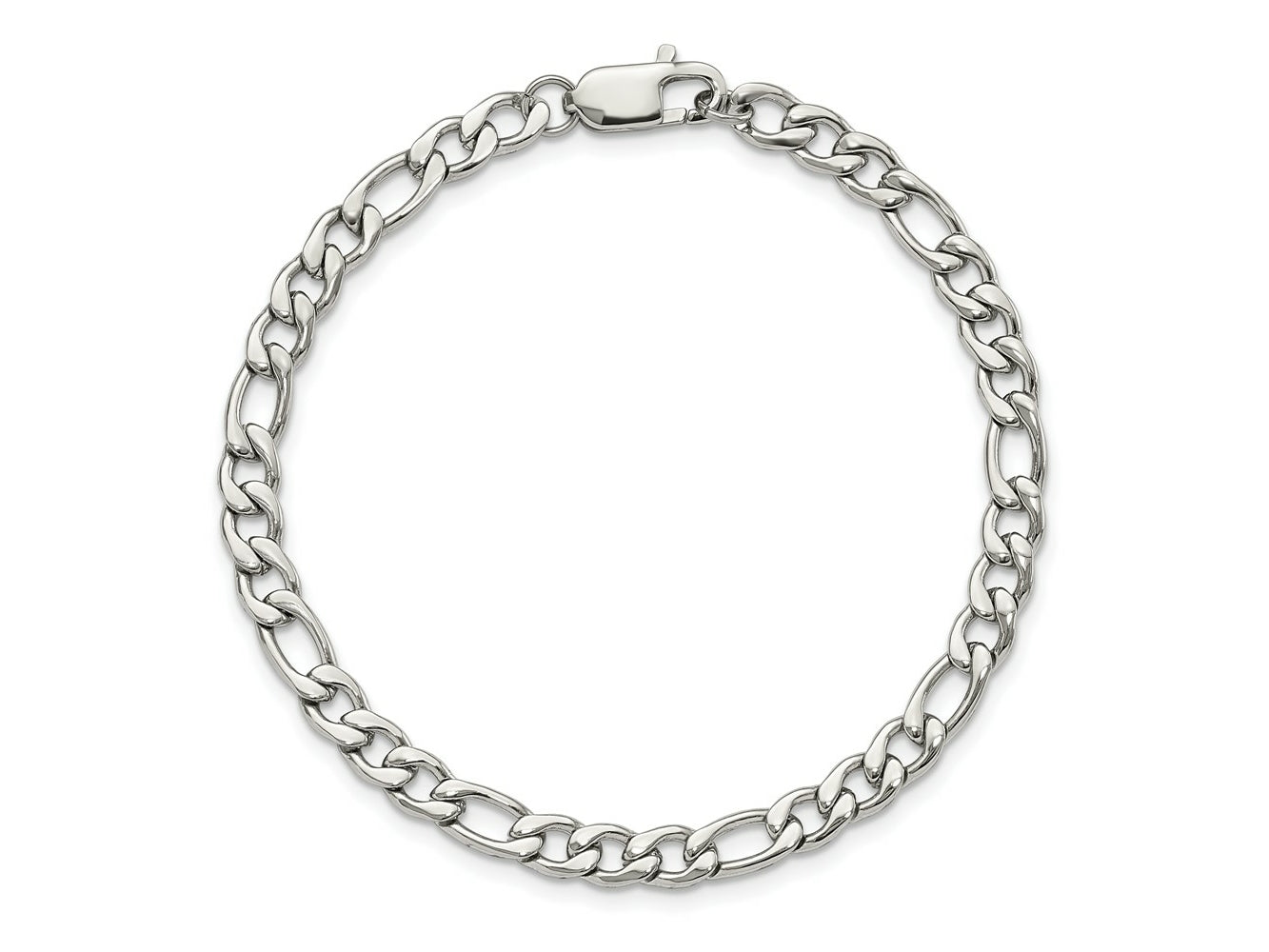 FJC Finejewelers Stainless Steel Polished Figaro Bracelet 9 Inches x 5.86 mm