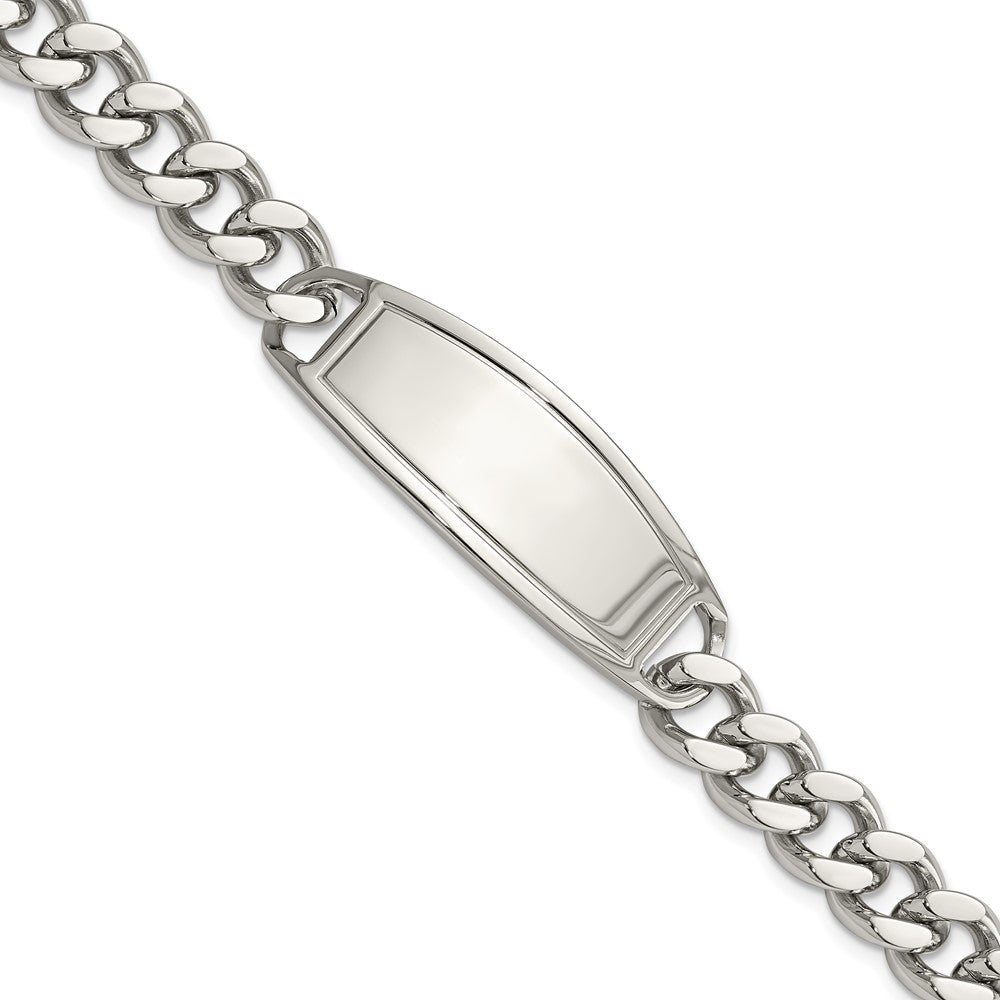 FJC Finejewelers Stainless Steel Curb Polished ID Bracelet 8.5 Inches x 11.15 mm