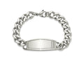 FJC Finejewelers Stainless Steel Curb Polished ID Bracelet 8.5 Inches x 11.15 mm