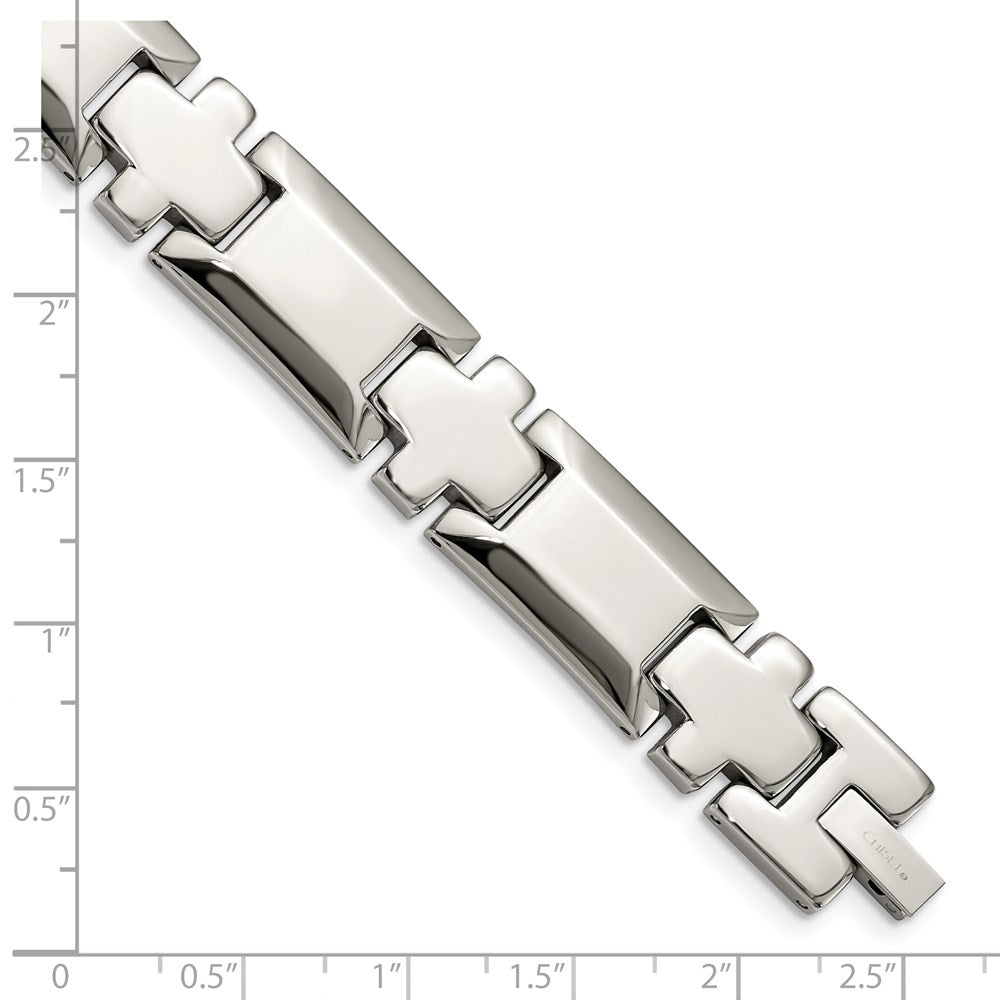 FJC Finejewelers Stainless Steel Link Polished Bracelet 8.5 Inches x 13.9 mm