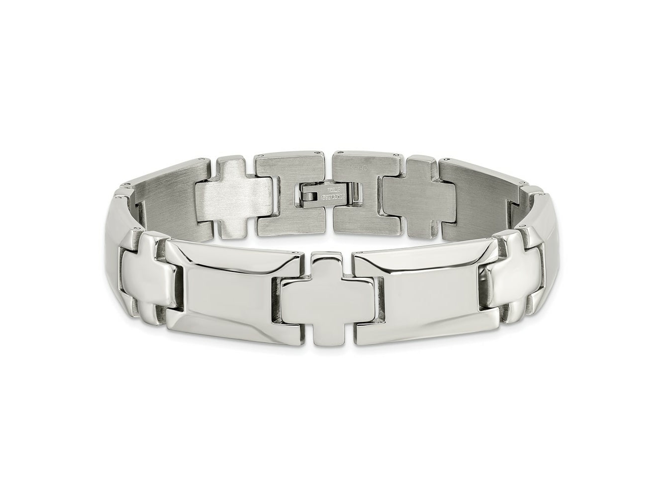 FJC Finejewelers Stainless Steel Link Polished Bracelet 8.5 Inches x 13.9 mm