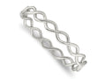 FJC Finejewelers Stainless Steel Polished Criss Cross Hinged Bangle 7 Inches x 9.75 mm Bracelet