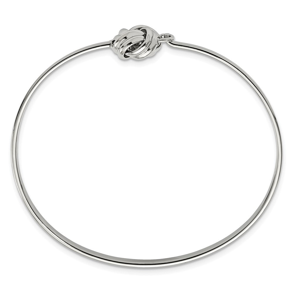 FJC Finejewelers Stainless Steel Polished Love Knot Bangle 7 Inches x 11.28 mm