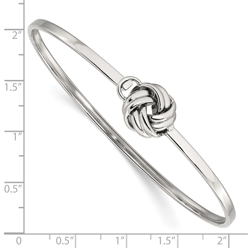 FJC Finejewelers Stainless Steel Polished Love Knot Bangle 7 Inches x 11.28 mm