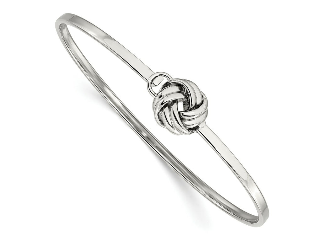 FJC Finejewelers Stainless Steel Polished Love Knot Bangle 7 Inches x 11.28 mm