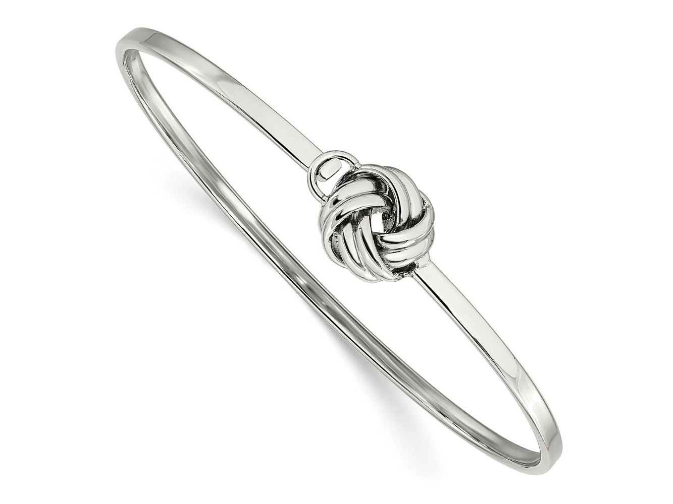 FJC Finejewelers Stainless Steel Polished Love Knot Bangle 7 Inches x 11.28 mm