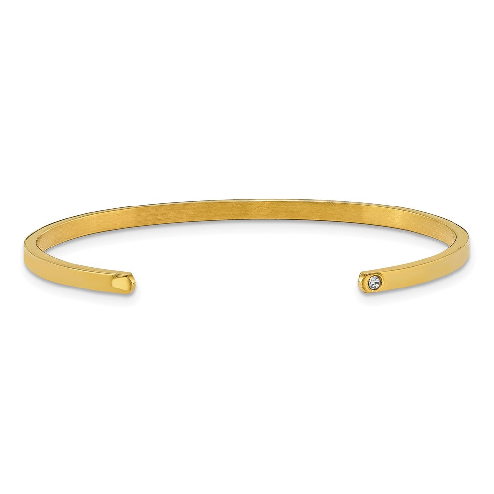 FJC Finejewelers Stainless Steel IP Plated Love You to the Moon and Back  Cuff Bangle 7 Inches x 3 mm