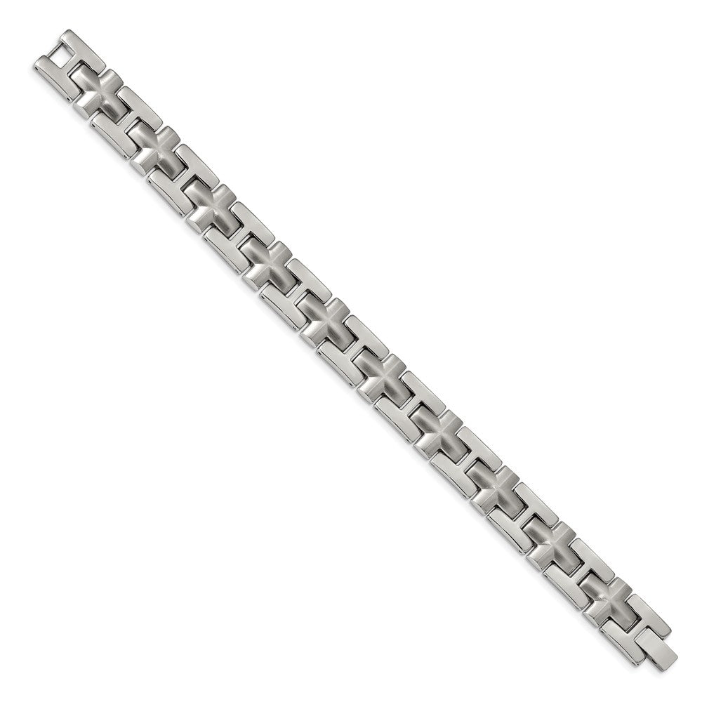 FJC Finejewelers Stainless Steel Link Brushed and Polished 8.5in Bracelet 8.5 Inches x 12.92 mm