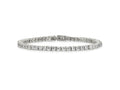FJC Finejewelers Stainless Steel Link Polished with CZ 7.5in Tennis Bracelet 7.5 Inches x 4 mm