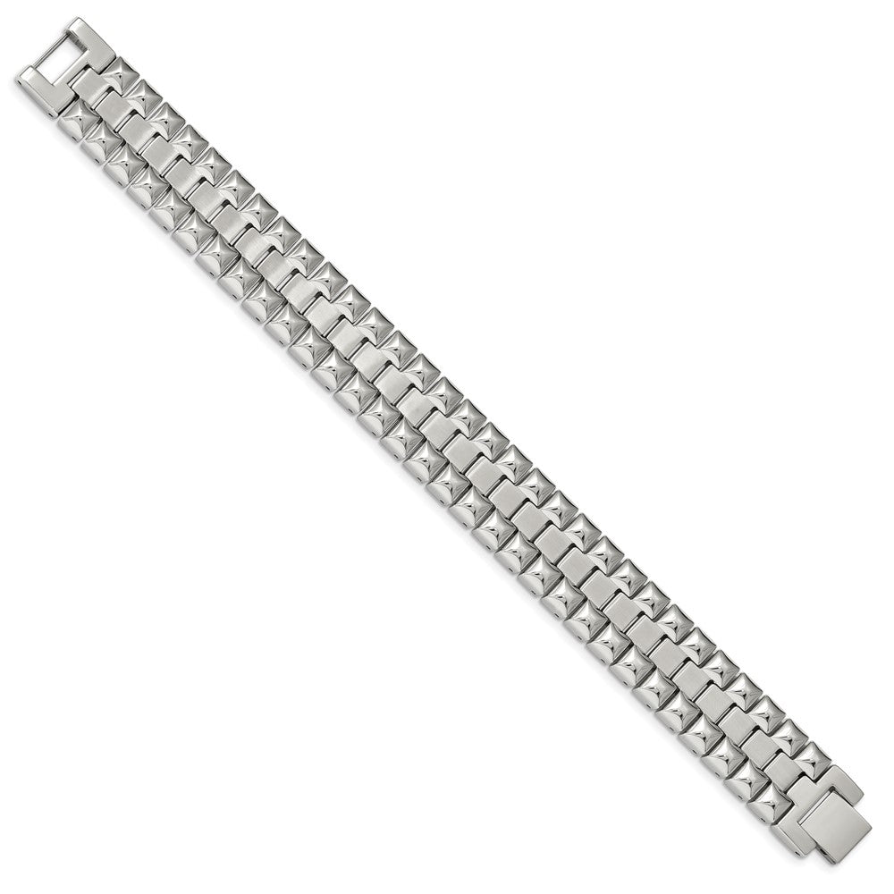 FJC Finejewelers Stainless Steel Contemporary Brushed and Heavy Link Bracelet 8.25 Inches x 17.08 mm