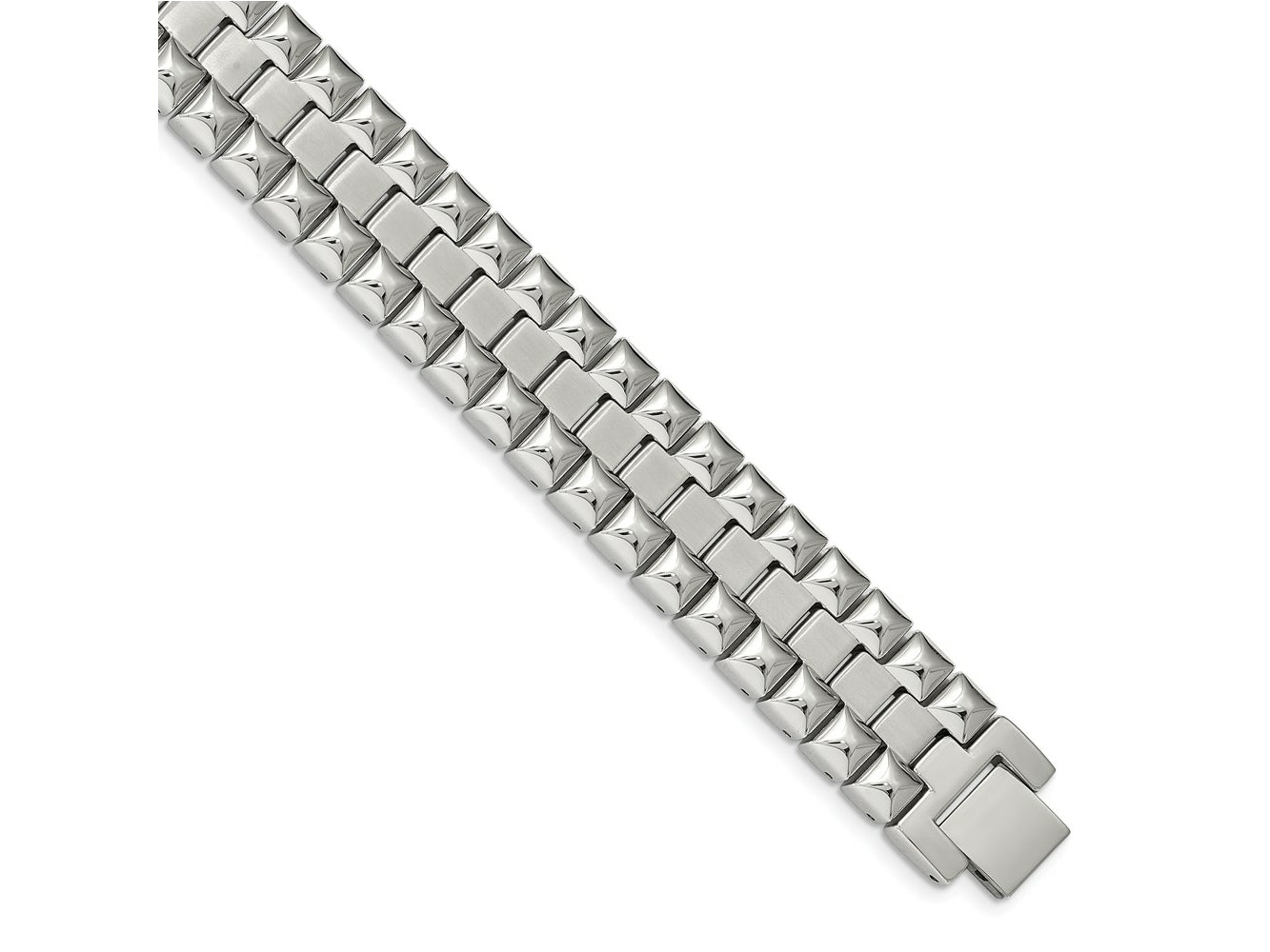 FJC Finejewelers Stainless Steel Contemporary Brushed and Heavy Link Bracelet 8.25 Inches x 17.08 mm