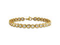 FJC Finejewelers Stainless Steel Link Yellow IP-plated with CZ Bracelet 7 Inches x 5.5 mm