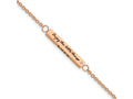 FJC Finejewelers Stainless Steel Cable Rose IP CZ Enjoy the Little Things Bracelet 7 Inches x 4 mm