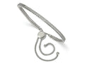 FJC Finejewelers Stainless Steel Box Polished with CZ 2 Strand Bracelet Adjustable to 9.5 inch x 3 mm