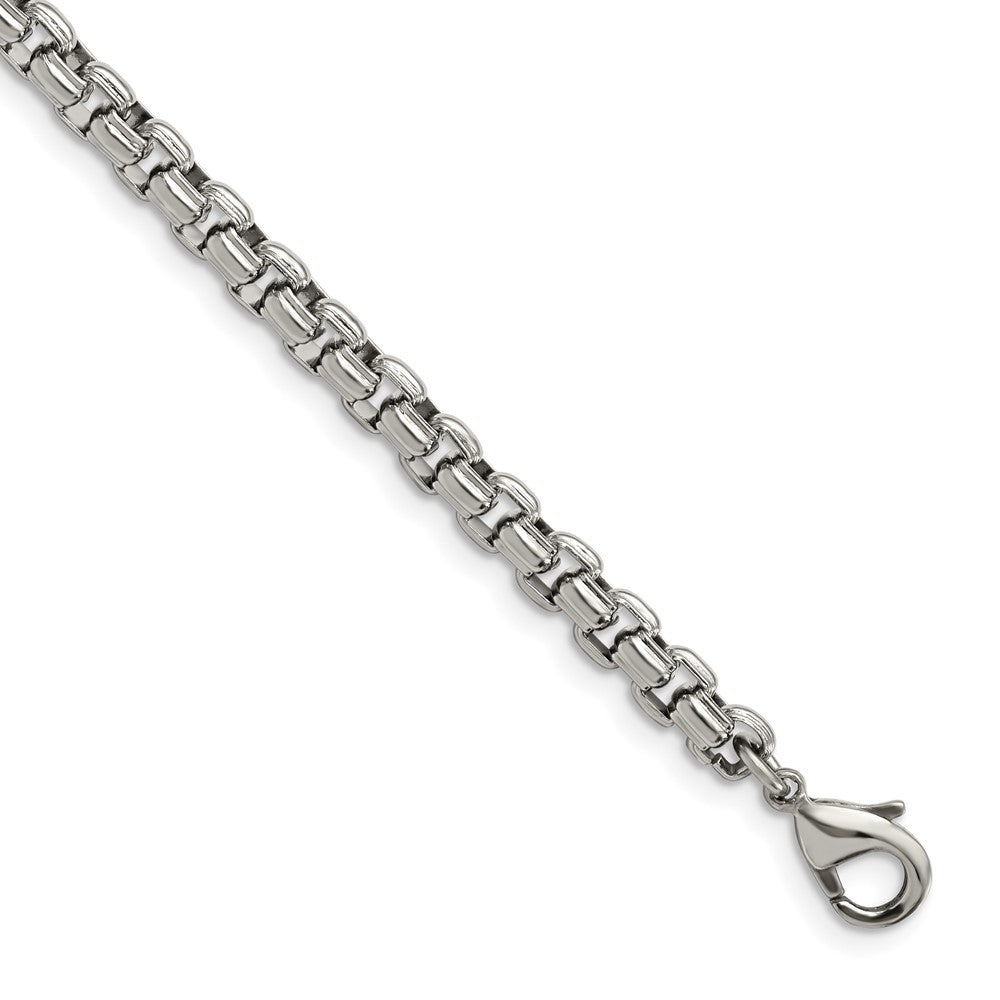 FJC Finejewelers Stainless Steel Polished Fancy Box Bracelet 8.25 Inches x 5.5 mm
