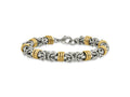 FJC Finejewelers Stainless Steel Fancy Polished Yellow IP-plated Bracelet 8.25 Inches x 8.5 mm