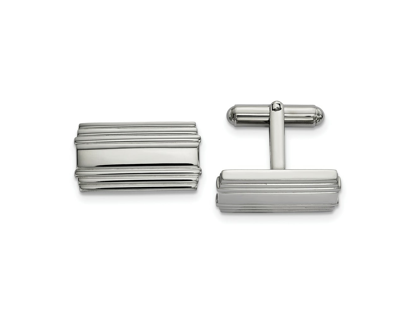 FJC Finejewelers Stainless Steel Polished Cufflinks 19 x 17 mm