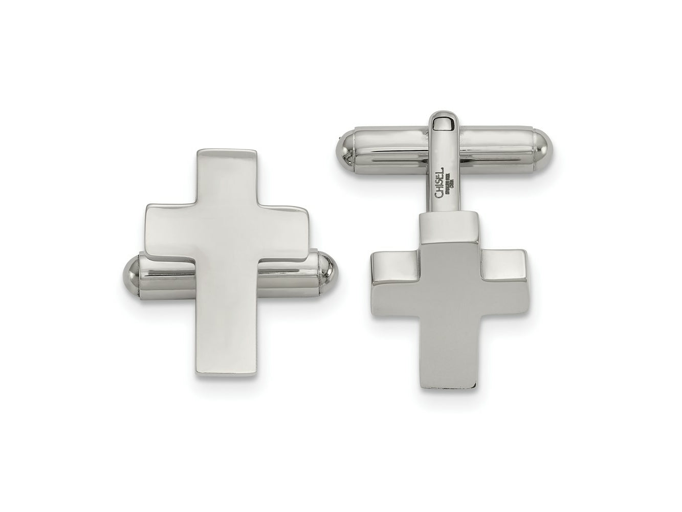 FJC Finejewelers Stainless Steel Polished Cross Cufflinks 13 mm