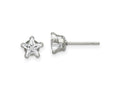 FJC Finejewelers Stainless Steel Polished Star CZ Stud Post Earrings 6 x 6 mm