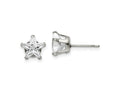 FJC Finejewelers Stainless Steel Polished Star CZ Stud Post Earrings 8 x 8 mm