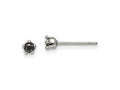 FJC Finejewelers Stainless Steel Polished Black Star CZ Stud Post Earrings 3 x 3 mm